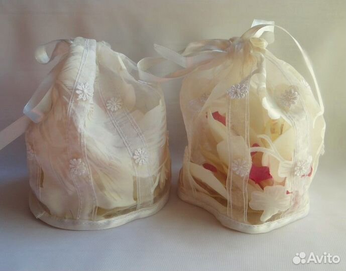 Свадебные мешочки для лепестков роз