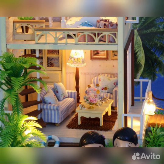 Интерьерный домик«Отдых на Мальдивах»,3этажа,новый