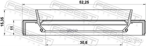 Сальник привода Febest 3834221001,806732200,N2087