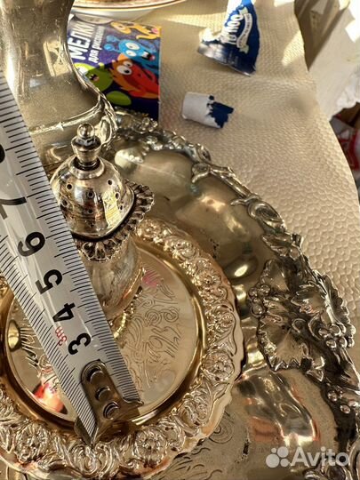 Солонка перечница серебрение