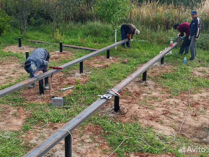 Монтаж винтовых свай