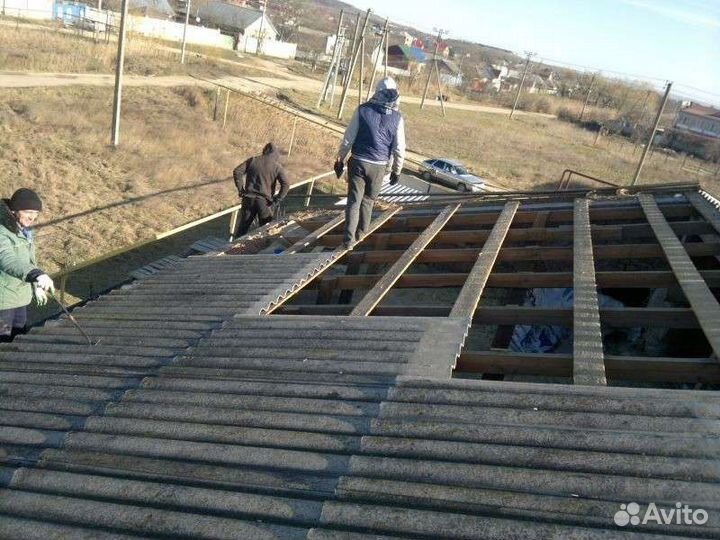 Ремонт кровли. Замена шифера
