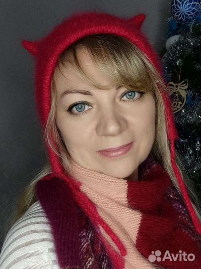 Кото-Чепчик женский с ушками вязаный на заказ