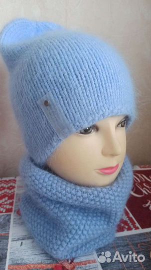 Комплект шапка и снуд женский в наличии