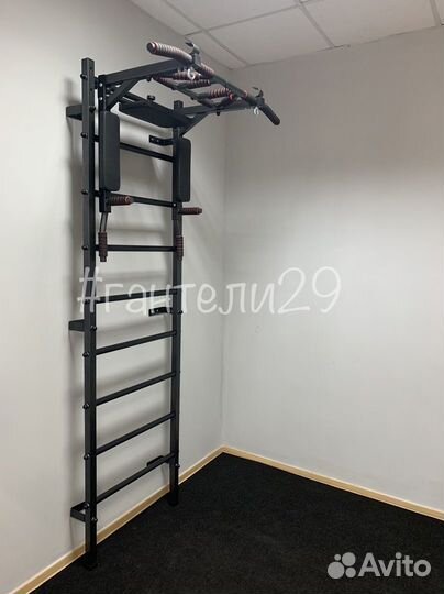 Шведская стенка с турником и брусьями
