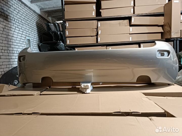 Бампер задний kalina 1 хэтчбек серебристый (610)