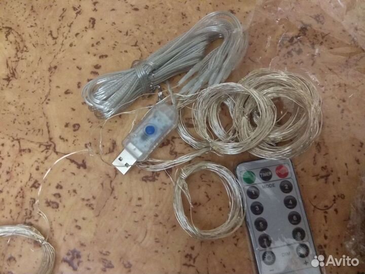 Гирлянда - штора, 3х2 и 3х3 метра с пультом