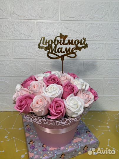 Букет из мыльных роз