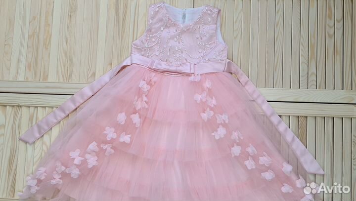 Новое 118-140 см Платье девочке нарядное пышное