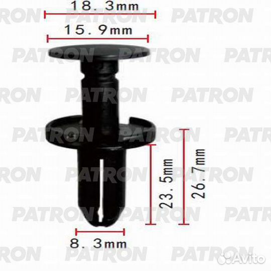 Patron P37-0150 Клипса пластмассовая Chrysler прим