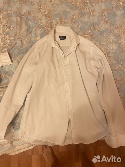 Белые рубашки Zara, размер L