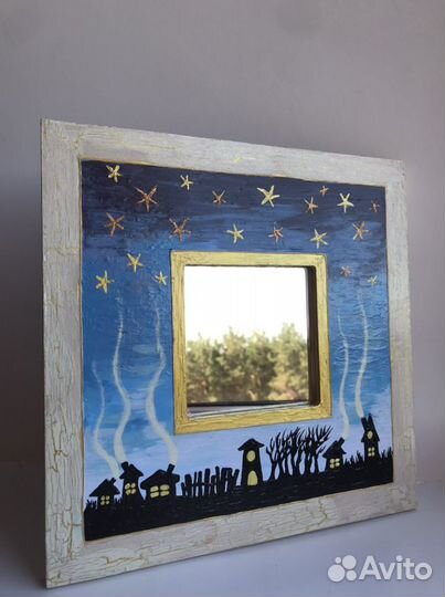 Декоративное зеркало с росписью