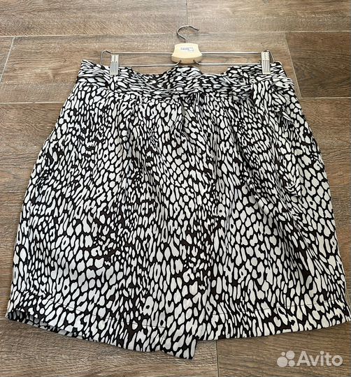 Юбка zara на запах 48 зебра