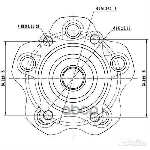 Ступица задняя-Nissan Qashqai J10E (06-), +2