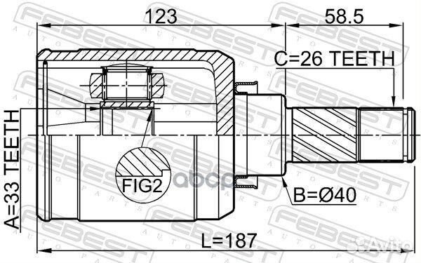 ШРУС внутренний L (компл) nissan Qashqai (J10)