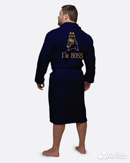 Махровый халат с именной вышивкой на заказ