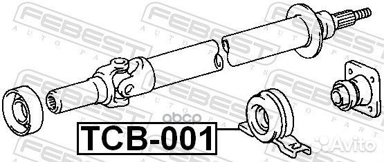 Подшипник опоры карданного вала TCB001 Febest