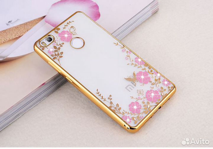 Чехол силиконовый со стразами Mi & Redmi