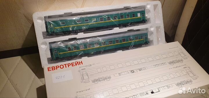 Новый набор пассажирских вагонов цмв ржд 1/87,ho