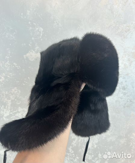 Норковая шапка мужская ушанка новая