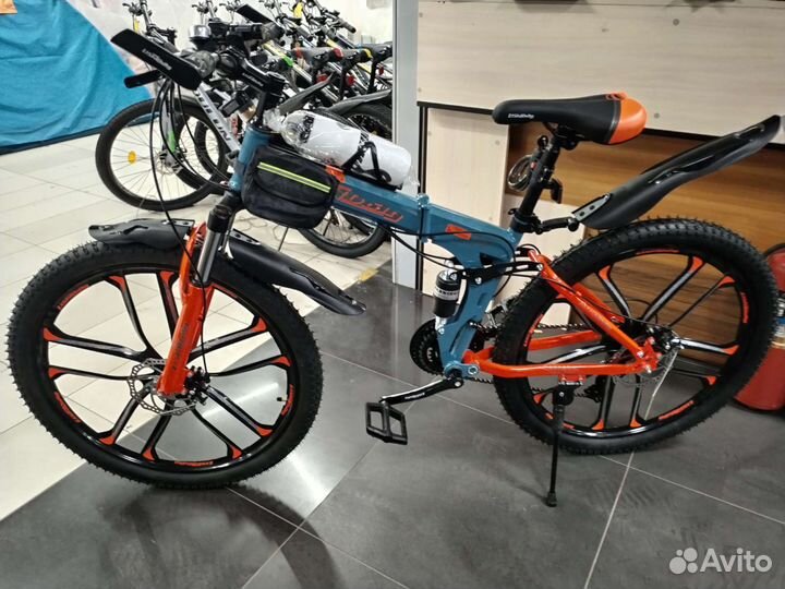 Велосипед на литых дисках складные 24,26