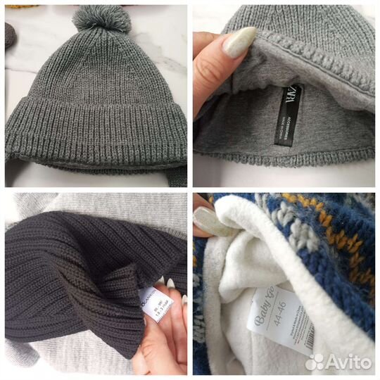 Шапки 6-24 месяцев h&m, zara, baby go