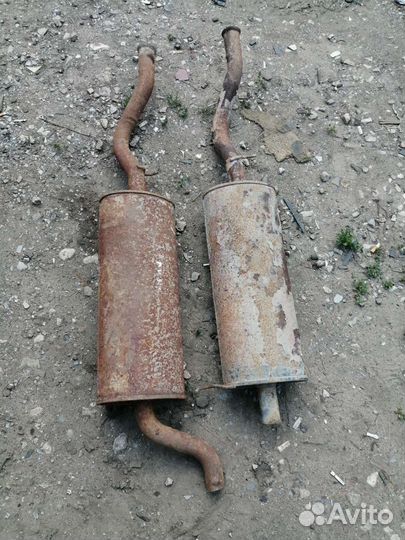 Задняя часть глушителя Калина