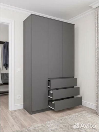 Шкаф 3х дверный серый в наличии