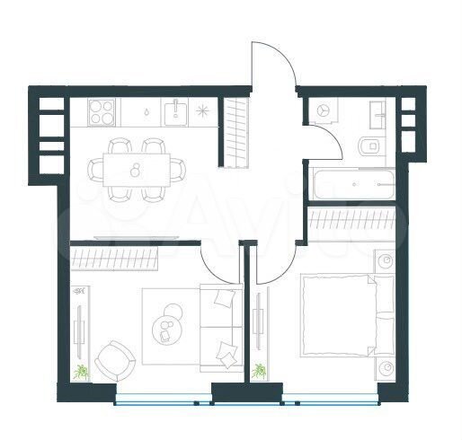 2-к. квартира, 39 м², 21/33 эт.