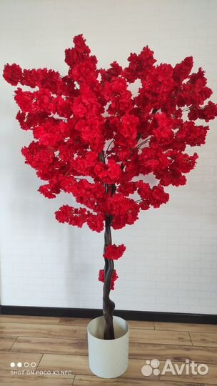 Искусственное дерево Сакура красная 210 см