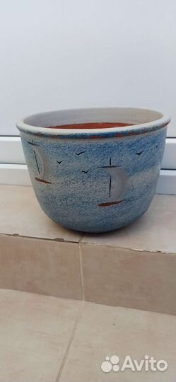 Горшок керамический (глиняный) для растений