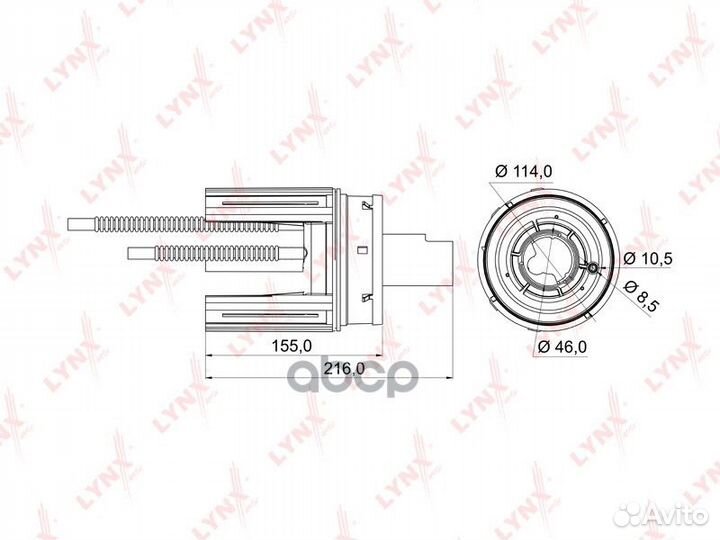 Фильтр топливный LF974M lynxauto