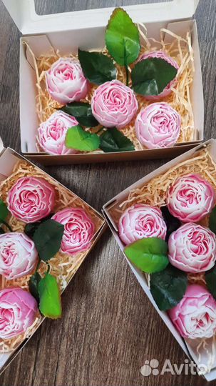 Подарочный Набор пионов из мыла. Ручна работа