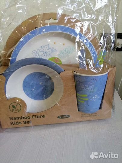 Набор детской посуды бамбук