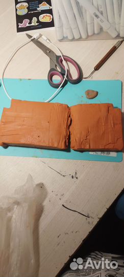 Скульптурный пластилин мягкий оранжевый 1кг