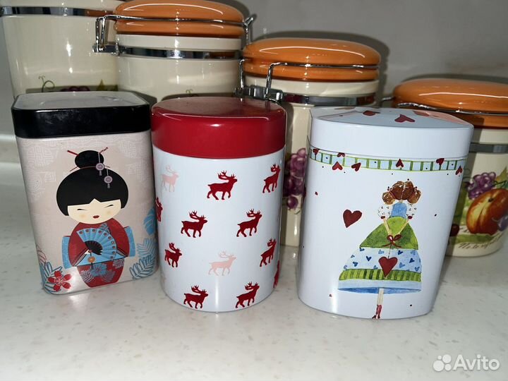 Банки для сыпучих Керамика Финляндия