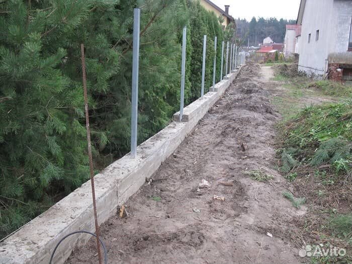 Заливка фундамента бетонные работы забор под ключ