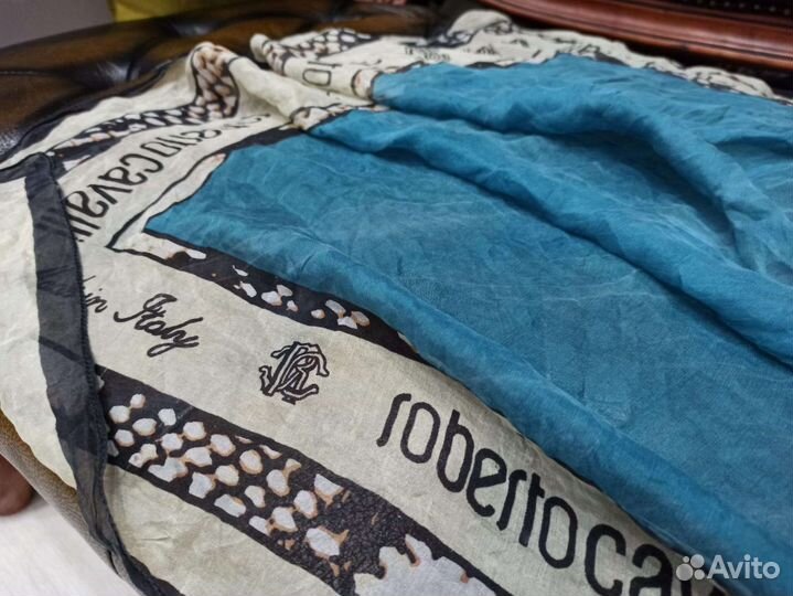 Roberto cavalli платок 90cm италия шелк оригинал