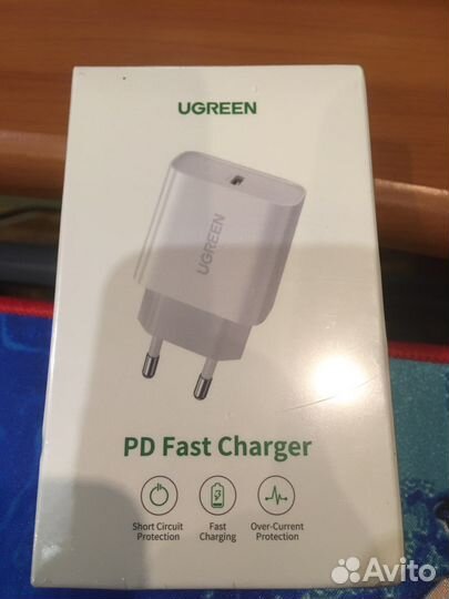 Зарядное устройство ugreen type c 20вт