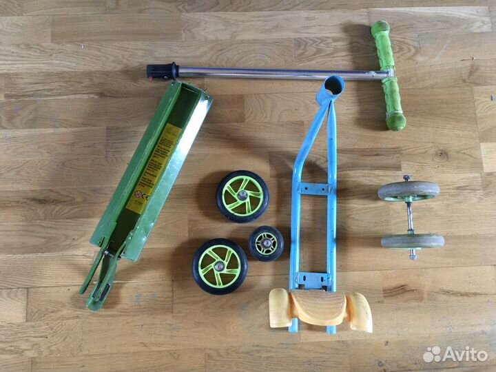 Запчасти для самоката детского: колеса руль платфо