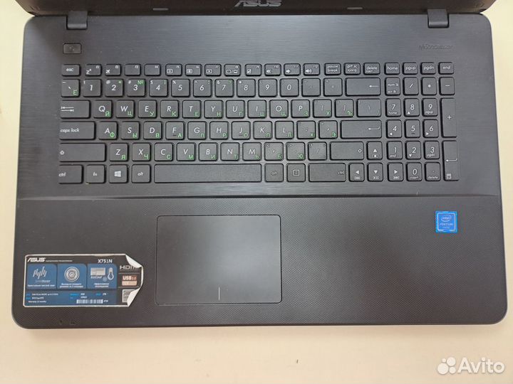 Ноутбук Asus X751N (юн)