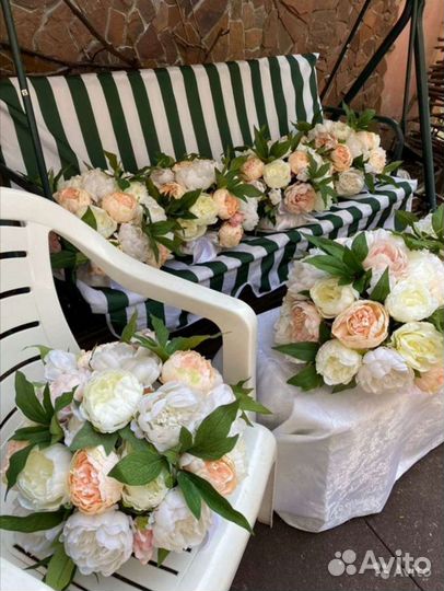 Искусственные цветы для декора свадьбы аренда