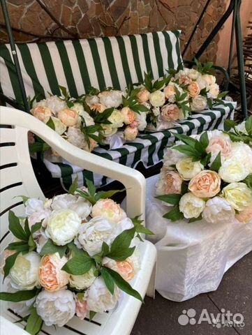 Искусственные цветы для декора свадьбы аренда