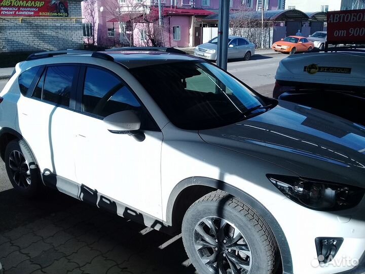 Рейлинги на крышу Mazda CX-5 серебристые