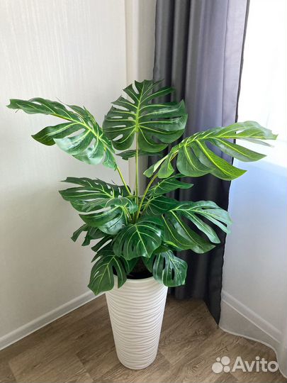Искусственные цветы растения пальмы монстера