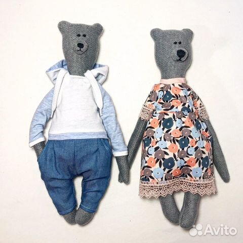 Кукла тильда, мишки Браун