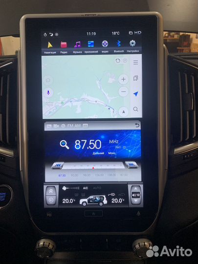 Магнитола tesla на toyota land cruiser 200