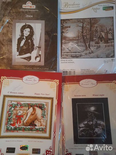 Наборы для вышивания и рисунки на канве