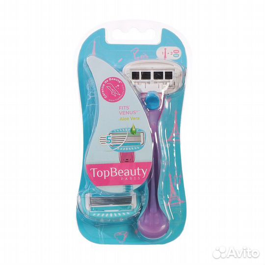 2 шт. Бритва женская TopBeauty Paris фиолетовая +