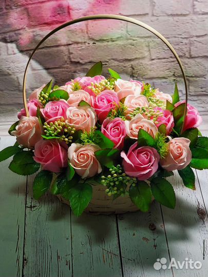 Букет из мыльных роз